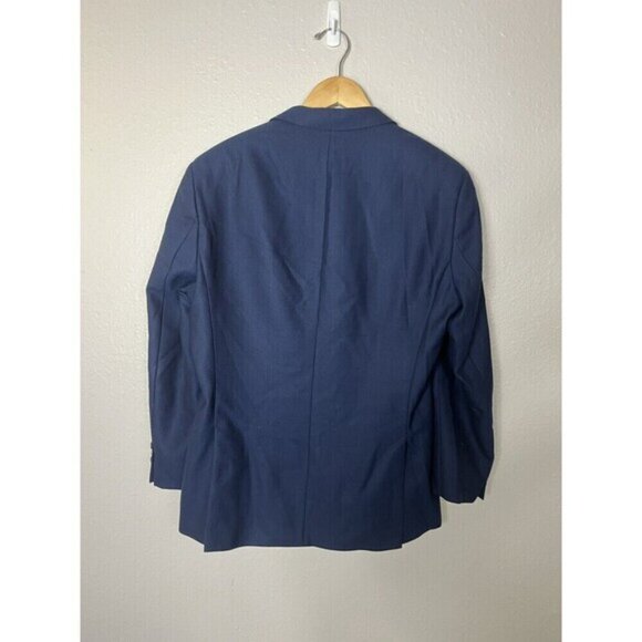 Hugo Boss Blue Men’s Suit Jacket 2 Button Size 42R Made In Turkey A5 - Picture 2 of 8